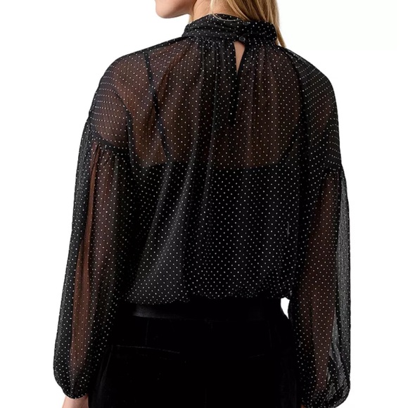 Sanctuary Sheer Volume Metallic Blouse - Picture 4 of 4